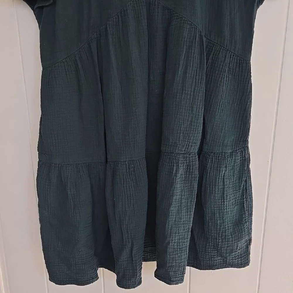 Madewell Lightspun Popover Tiered Mini Dress Size M - Picture 7 of 14